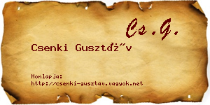 Csenki Gusztáv névjegykártya
