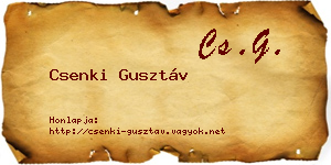 Csenki Gusztáv névjegykártya