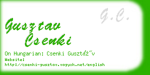 gusztav csenki business card